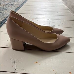 Blush Nine West block heel